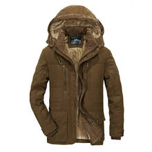Winter Mens Jacket Man Thick Fleece Warm Army Tactical Coats Men Mid-Long Outwear Windbreaker Hooded Jackets Clothing 6XL 2024 - buy cheap
