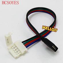 5pcs No soldering 4PIN Cable PCB Board Wire to 4 Pin Female Adapter 10mm 5050 RGB LED Strip light connectors 2024 - buy cheap