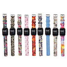 Correa de silicona suave para reloj inteligente Haylou, pulsera con estampado de flores variadas para Xiaomi Haylou LS02 2024 - compra barato