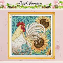 Sunflower and Cock animals counted Cross Stitch 11CT 14CT Cross Stitch Sets Chinese Cross-stitch Kits Embroidery Needlework 2024 - buy cheap