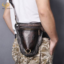 Bandolera de piel auténtica para hombre, bolsa de hombro clásica informal, color marrón, a la moda, cinturón de viaje, 833 2024 - compra barato