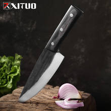 XITUO-cuchillo de acero de tungsteno para Chef, utensilio de cocina hecho a mano con abrazadera de acero para cortar carne de salmón 2024 - compra barato