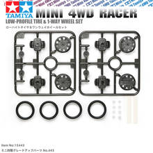 Tires + Wheel Hub Kit 15443 Low Profile Tire 94785 SX SXX Chassis Large Diameter Tires for Tamiya Mini 4WD Car 2024 - buy cheap