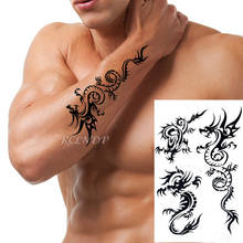 Waterproof Temporary Tattoo Sticker Black Dragon Animal Design Fake Tatoo Flash Tatto Arm Leg Body Art for Girl Women Men 2024 - buy cheap