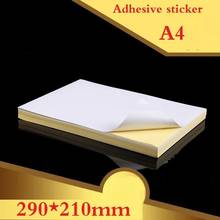 100pieces A4 White blank Self Adhesive Paper for Laser Inkjet Printer Packaging Label  Sticky Kraft Paper 2024 - buy cheap