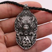 Odin Symbol Viking rune wolf head Pendant necklace Talisman wolf claw pendant man necklace jewelry 2024 - buy cheap