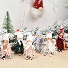 Pingente decorativo de árvore de natal, boneco fofo de ski, anjo, menina, para casa, 2020, natal, natal, natal, presentes para ano novo, 2021, presente para crianças 2024 - compre barato