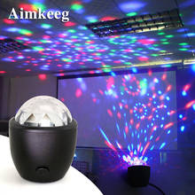 Mini projetor de luz led para palco aimmanteg, luminária com efeito de voz ativada por voz e bola mágica para projeção de festa em casa, bar, concerto 2024 - compre barato