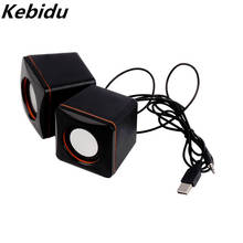 Kebidu мини 3,5 мм разъем компьютерная музыка стерео звук телескопический разъем аудио динамик плеер подходит для настольного ноутбука пк 2024 - купить недорого