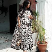 Vestidos africanos para mujeres 2020 Dashiki verano talla grande leopardo largo Maxi vestido tradicional africano ropa Hada sueños sueltos 2024 - compra barato