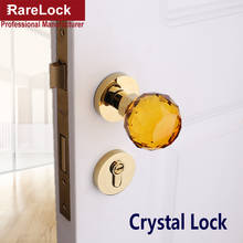 Cerradura de puerta de lujo europeo, pomo de cristal con llaves para Hotel, oficina, ferretería, Rarelock, MS416 C, 9 colores 2024 - compra barato