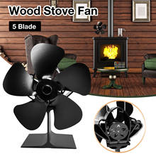 Fireplace Fan 5/6 Blade Heat Powered Stove Fan Eco Wood Stove Fan For Log Burner Home Fireplace Fan Quiet Heating Stove Fan 2024 - buy cheap