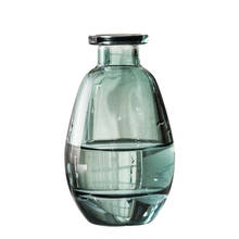 Скандинавская креативная маленькая стеклянная ваза, Настольная прозрачная бутылка для цветов, гидропонный контейнер, украшение для дома 2024 - купить недорого