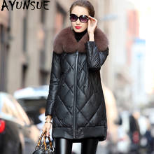 AYUNSUE Leather Jacket Winter Coat Women Real Fox Fur Collar Down Jacket Women Clothes 2020 Sheepskin Coat Chaqueta Mujer 619047 2024 - buy cheap