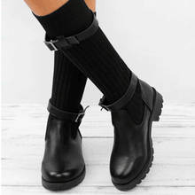 Botas de nieve cálidas para mujer, zapatos impermeables acolchados, retro, de hilo, talla grande, Invierno 2024 - compra barato