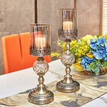 Castiçal de metal para decorações de capinação, castiçal vintage para velas, casamento 2024 - compre barato