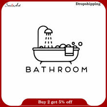 Free shipping  bathroom Family Wall Stickers Mural Art Home Decor vinyl Stickers Room Decoration 2024 - buy cheap