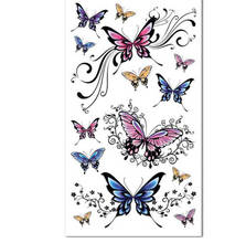 1PCS Watercolor Sex Butterfly Flower Temporary Tattoo Sticker Lace Women Body Arm Art Waterproof Tattoo Girl Fake Flash Tatoos 2024 - buy cheap