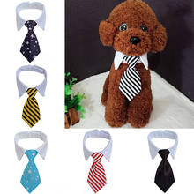 Dog Cat Colorful Striped Bow Tie Animal Bowtie Collar Adjustable Bowknot Neck Tie Accessories Pet Striped Bow Tie Collar 2024 - buy cheap