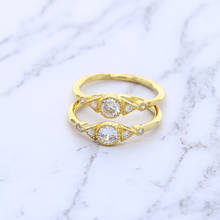 High Quality Gold Fashion Iced Out Bling 5A Cubic Zirconia cz Jewelry For Women Small Tiny Thin Band cz Fashion Finger Rings 2024 - buy cheap