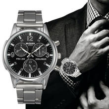Хит продаж, мужские часы, модные мужские часы с кристаллами, мужские часы из нержавеющей стали, аналоговые кварцевые наручные часы, часы relogio # A 2024 - купить недорого