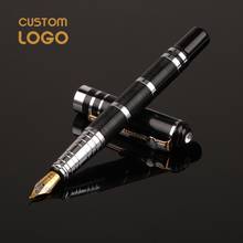 Promotional Gift Customized Logo Fountain Pen Office Stationery Nib School Student Luxury Metal Fountain Pen 0.5mm Pens 2024 - buy cheap