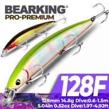 Bearking isca de pesca dura de 12.8cm 14.8g, isca de pesca flutuante de lago, isca de pesca de carpa, com 1 peça 2024 - compre barato