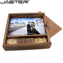 JASTER Free custom logo Photography walnut Photo Album usb + Box usb flash drive U disk Pendrive 8GB 16GB 32GB 64GB Wedding GIFT 2024 - buy cheap
