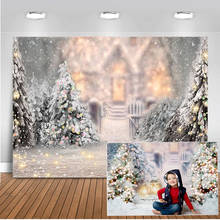 Fondo fotográfico con purpurina y Árbol de Invierno para niños, telón de fondo de Navidad, blanco, nieve, Feliz Año Nuevo, retrato para estudio fotográfico y sesión fotográfica 2024 - compra barato