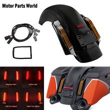 Motorcycle LED Rear Fender System With Fascia Light Set Amber Lens For Harley Touring Street Electra Glide Road King 2014-2020 2024 - buy cheap