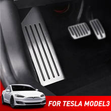 Pedal de pie de aleación de aluminio para Tesla modelo 3, acelerador de Gas, freno de combustible, almohadillas de apoyo, cubierta, accesorios, estilo de coche 2024 - compra barato