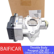 Baificar-Conjunto de cuerpo de acelerador genuino, nuevo, 9640796280, 1635R8, para Peugeot 206, 207, Citroen C2, C3, BERLINGO, Nemo 1,4 2024 - compra barato