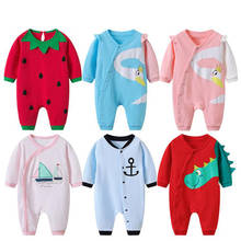 Baby Animal Dinosaur Fruit Strawberry Pajamas Clothing Newborn Infant Romper Onesie Costume Outfit Jumpsuit Autumn For Boy Girl 2024 - buy cheap