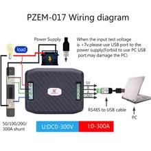 PZEM-017 блок связи постоянного тока RS485 интерфейс Modbus 0-300V 300A шунт USB кабель 2024 - купить недорого