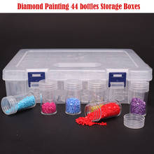 44 bottles Diamond Embroidery Box Square Round Diamond Painting Cross Stitch Tools Accessory boxes Case Useful Storage Boxes 2024 - buy cheap