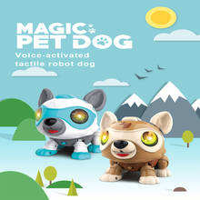 Умная говорящая радиоуправляемая собака-робот танцевальный интерактивный питомец щенок собака-робот Дистанционное Голосовое управление интеллектуальная электронная игрушка для детей 2024 - купить недорого