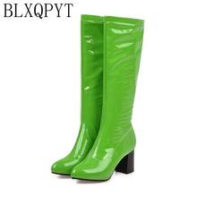 BLXQPYT New Winter Autumn women Boots 2019 Big Size 34-48 Knee High Boots Zip High Heels Long Platform Knight shoes woman 8755 2024 - buy cheap