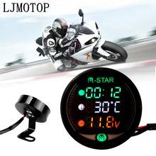 Medidor de tiempo y temperatura para motocicleta, tabla de voltaje con visión nocturna para Kawasaki ZX7R/ZX7RR, ZX9, ZZR1200, ER-5, GPZ500S/EX500R, NINJA 2024 - compra barato