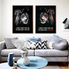 Arte moderna motivacional, citação, leão selvagem, arte de parede, pôsteres impressos, pintura em tela, imagem para parede para sala, escritório, decoração de casa 2024 - compre barato