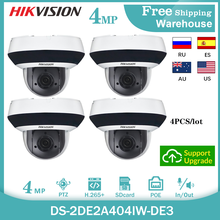 Hikvision 4mp câmera ip ptz DS-2DE2A404IW-DE3 4x 2.8-12mm zoom mini ptz poe h.265 + cctv câmera dome de vídeo ao ar livre 4 pces kit 2024 - compre barato