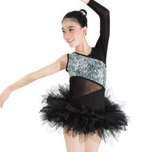 Женское трико балетная пачка «Лебединое озеро» танцевальные костюмы с одним рукавом сценические костюмы 2024 - купить недорого