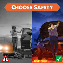 Luces LED de advertencia para coche, luz de emergencia antiniebla para conducción, haz de luz roja de seguridad, lámpara de SOS intermitente, alimentación AAA 2024 - compra barato