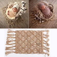 2019 New Weaving Hemp Rope Blanket Posing Backdrop For Newborn Photography Props Baby Photo Shoot Accessories Flokati Photoshoot 2024 - buy cheap