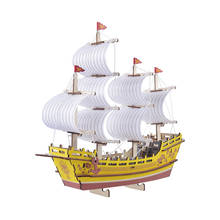DIY Model toys 3D Wooden Puzzle Silk merchant ship Wooden Kits Puzzle Game Assembling Toys Gift for Kids Adult P57 2024 - buy cheap