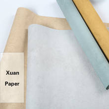 Xuan-rollo de papel semiadulto, 20m de largo, papel de arroz, sello de escritura, pincel para práctica de caligrafía, papelería Retro 2024 - compra barato