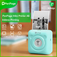 PeriPage Portable Thermal Wireless Printer 304dpi  Green Thermal Picture Photo Receipt Label Bluetooth Mini Printer A6 2024 - buy cheap