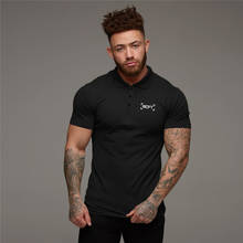 Brand Cotton Mens Short Sleeve Polo Shirts New Clothing Trend Sport Polo Shirts Bodybuilding Casual Fitness Fashion Polo Shirt 2024 - buy cheap