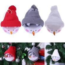 Christmas Tree Decoration Ball Christmas Snow Ball Transparent Ball With Cap Christmas Supplies Christmas Hanging Snowman Ball 2024 - buy cheap