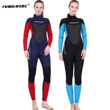 3mmWomen Diving Suit Long Sleeve Full Body Swimwear For Fishing Sport Swimsuits Snorkeling Surfing Rush Guard Jumpsuits Wetsuits 2024 - buy cheap