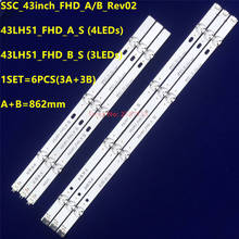 5 комплектов = 30 светодиодный т. светодиодных лент для подсветки LG 43LH590 43LJ515V 43LH510V 43LH570V 43LH520V 43LH51_FHD_B A LF51_FHD_A LGE_WICOP_FHD 43 дюйма 2024 - купить недорого